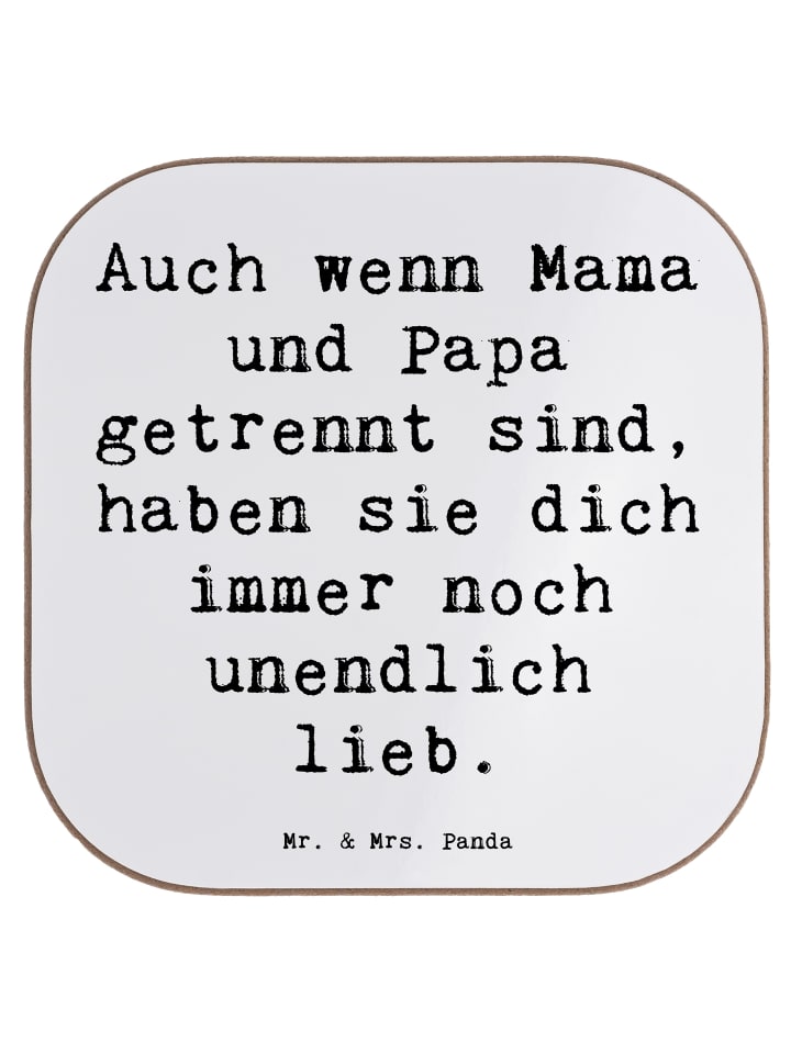 Bierdeckel Spruch Trennung von den Eltern mit S... in Weiß