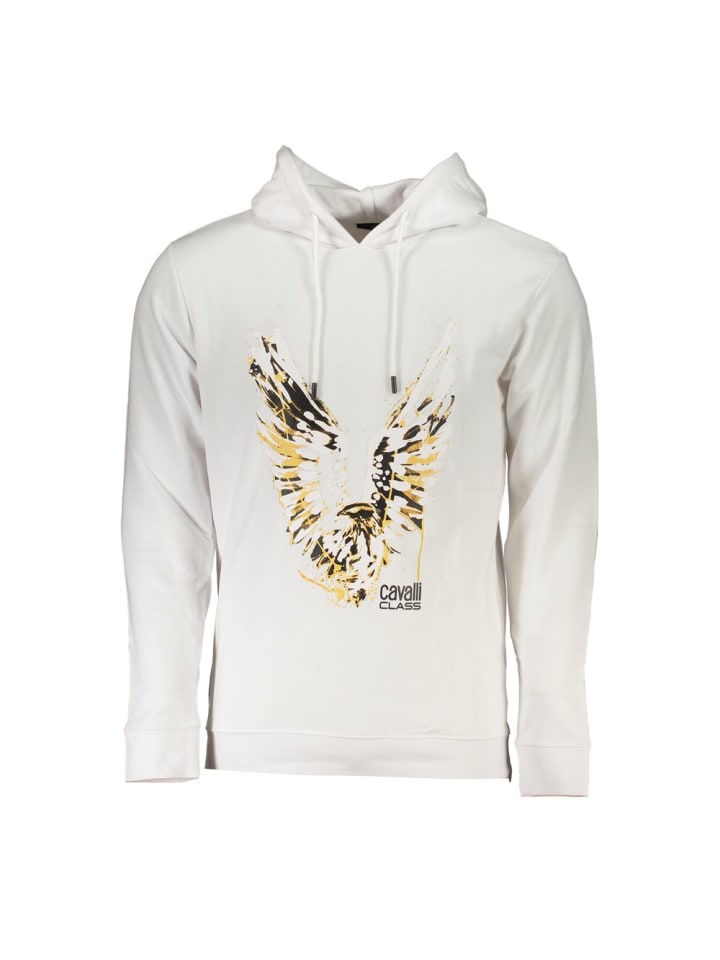 Weiß Baumwolle Herren Pullover