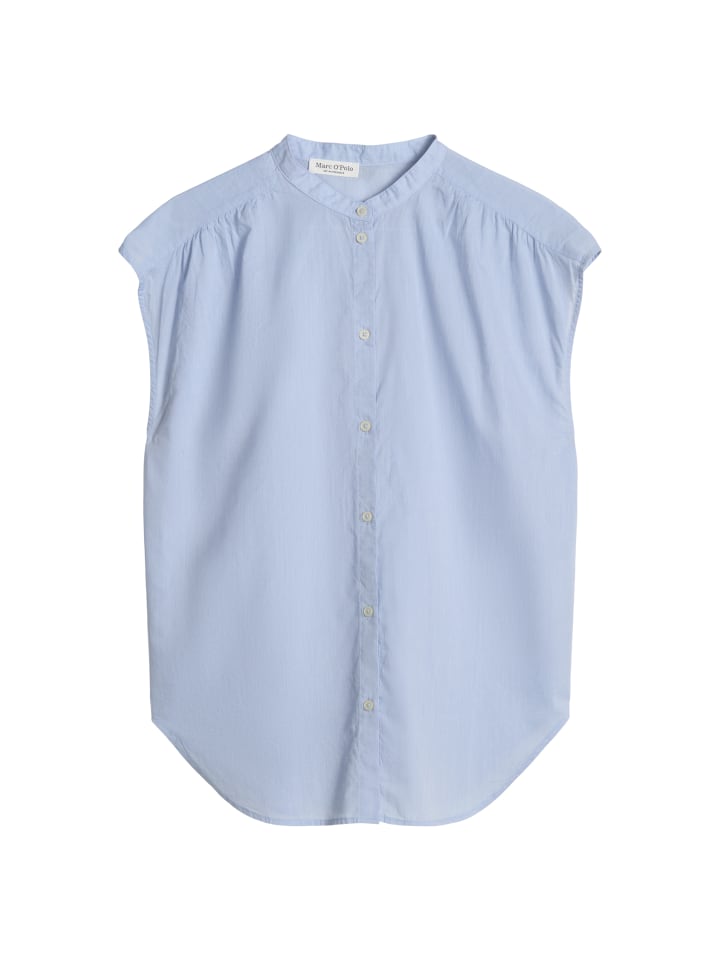 Ärmellose Bluse relaxed in Morning Blue
