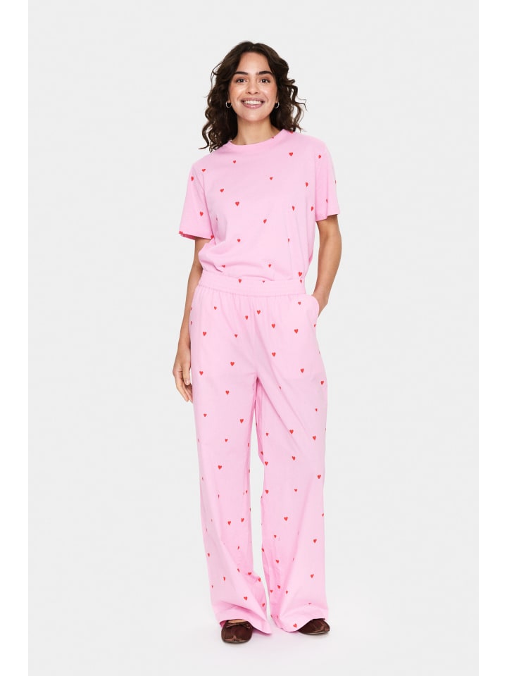 Casual Hose JalineSZ Lockere Passform in Bonbon Flame Hearts