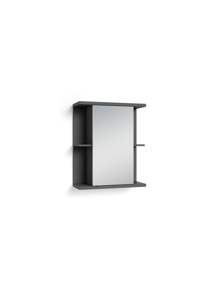 Spiegelschrank NEBRASKA in Anthrazit - (B) 60 x (H) 70 x (T) 25 cm