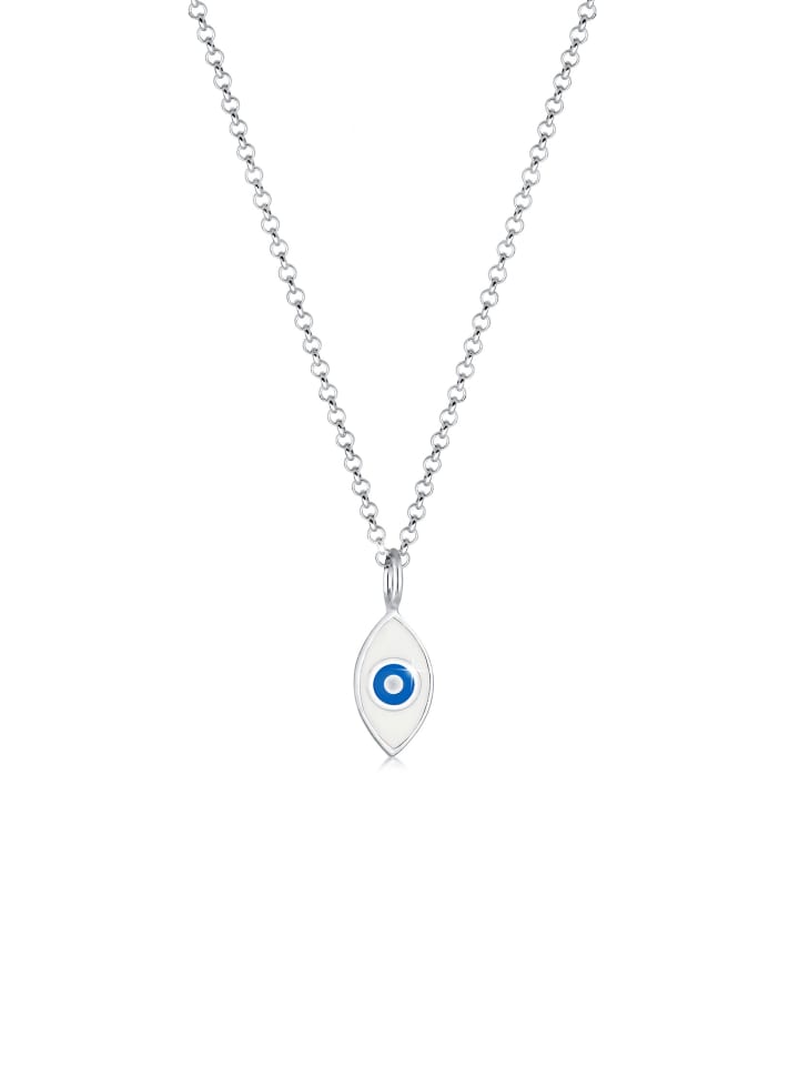 Halskette 925 Sterling Silber Evil Eye in Silber