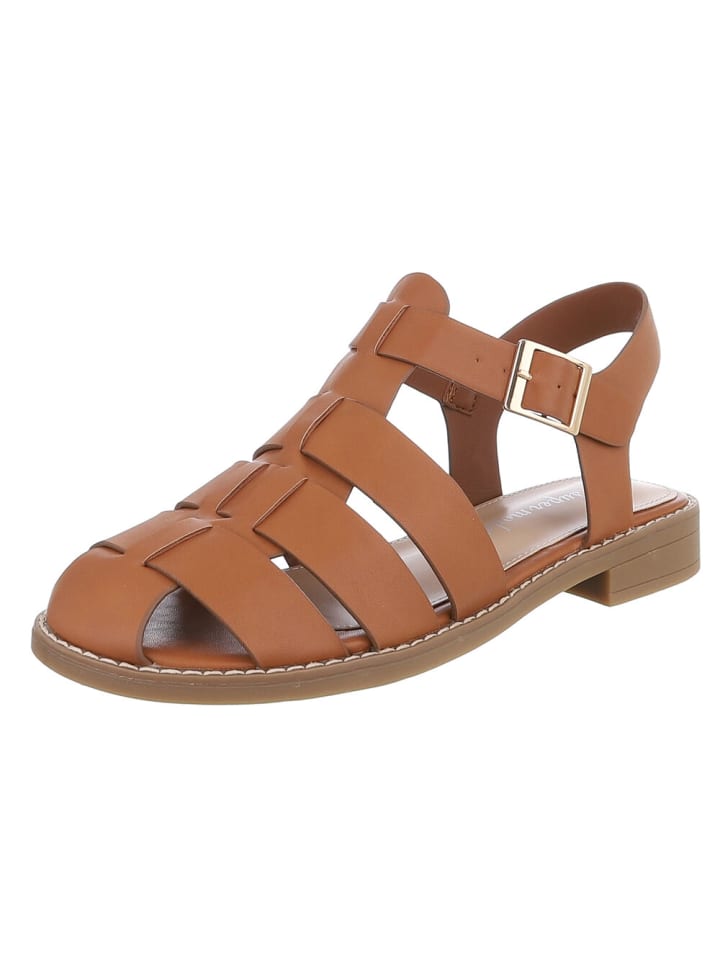 Sandale & Sandalette in Camel