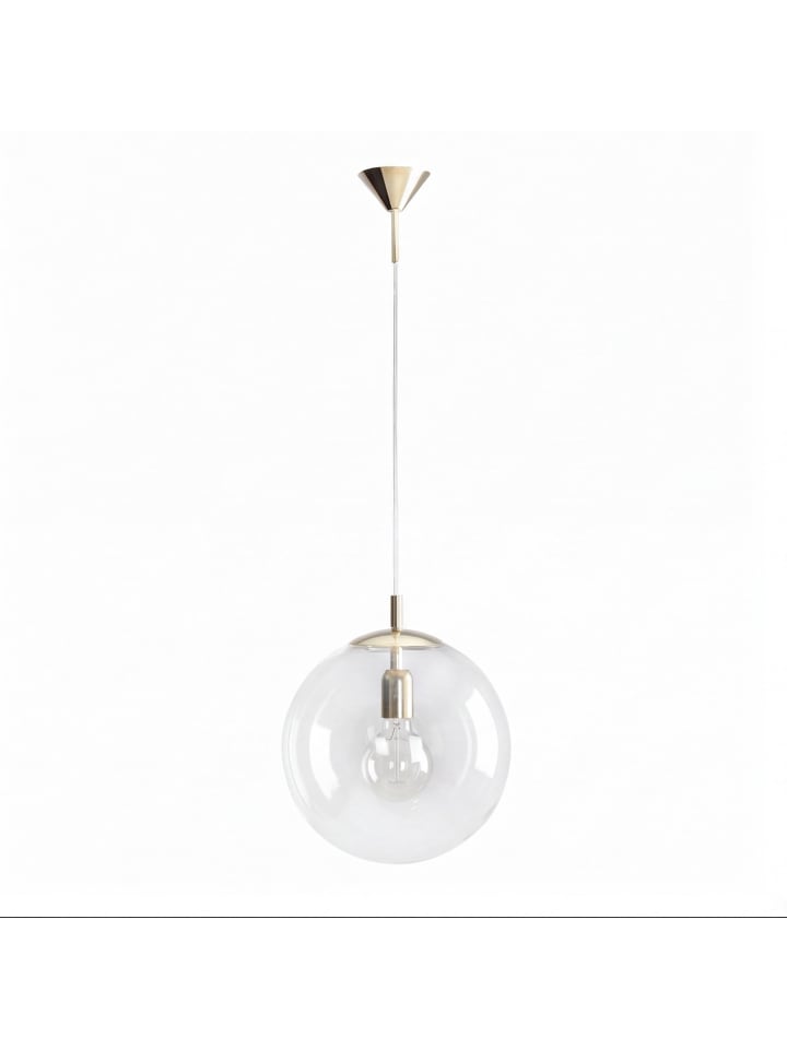 Pendelleuchte (B)30 x (L)30 x (T)200 cm in Gold Transparent