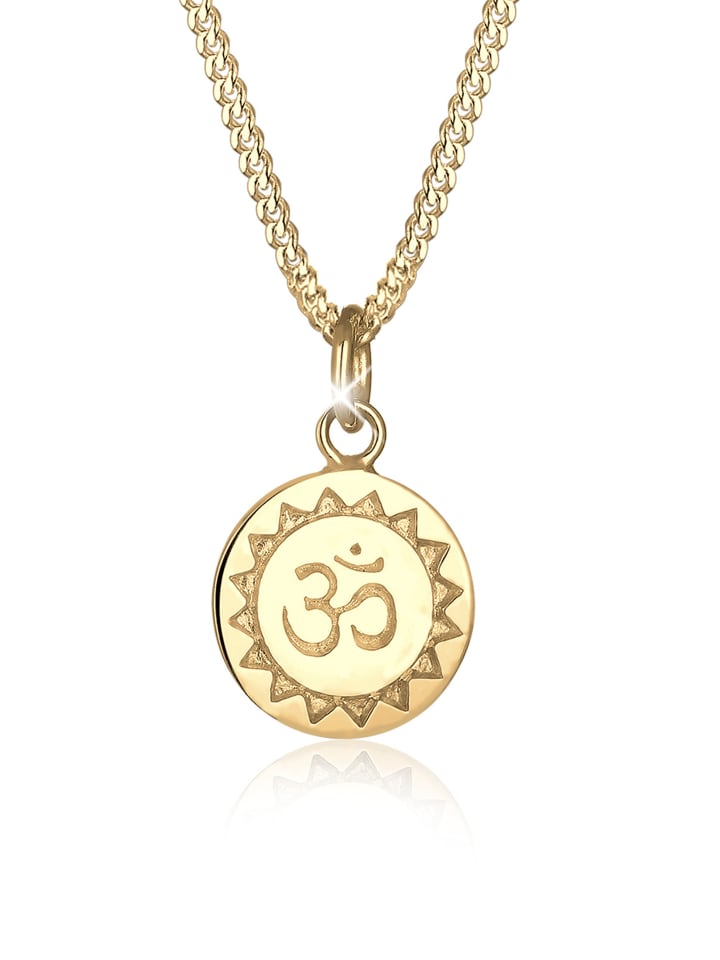 Halskette 925 Sterling Silber Om in Gold