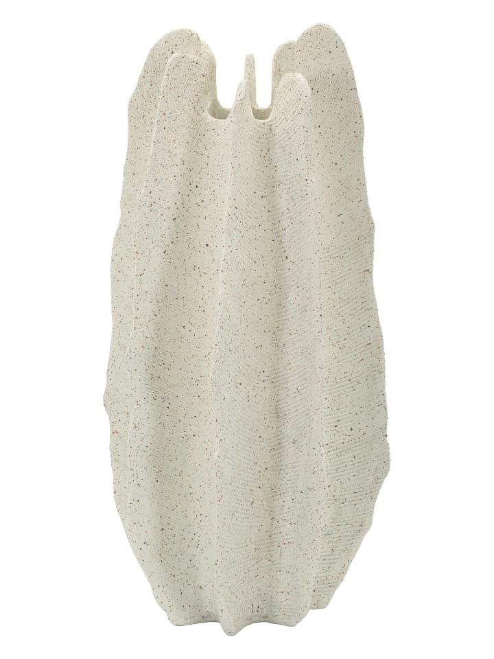 Vase aus cremefarbenem Kunstharz, Ø 23 x 50 cm