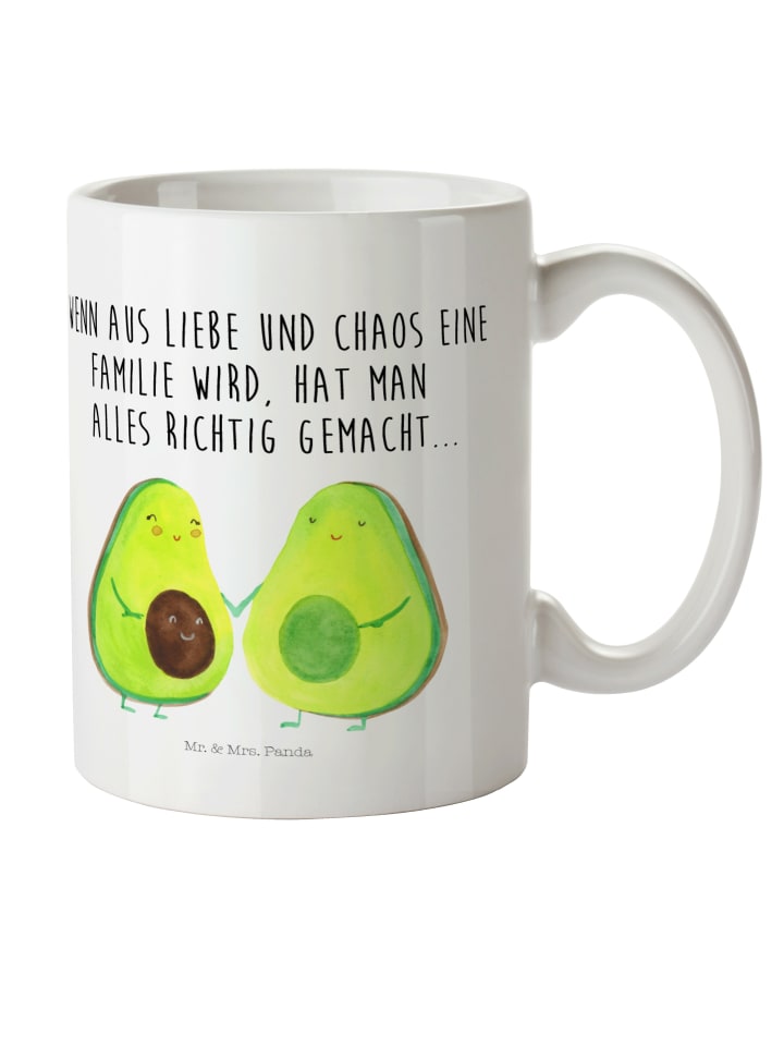 Kinderpott Avocado Pärchen mit Spruch in Weiß