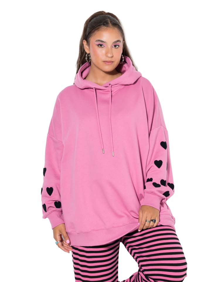 Sweatshirt in dunkle rose