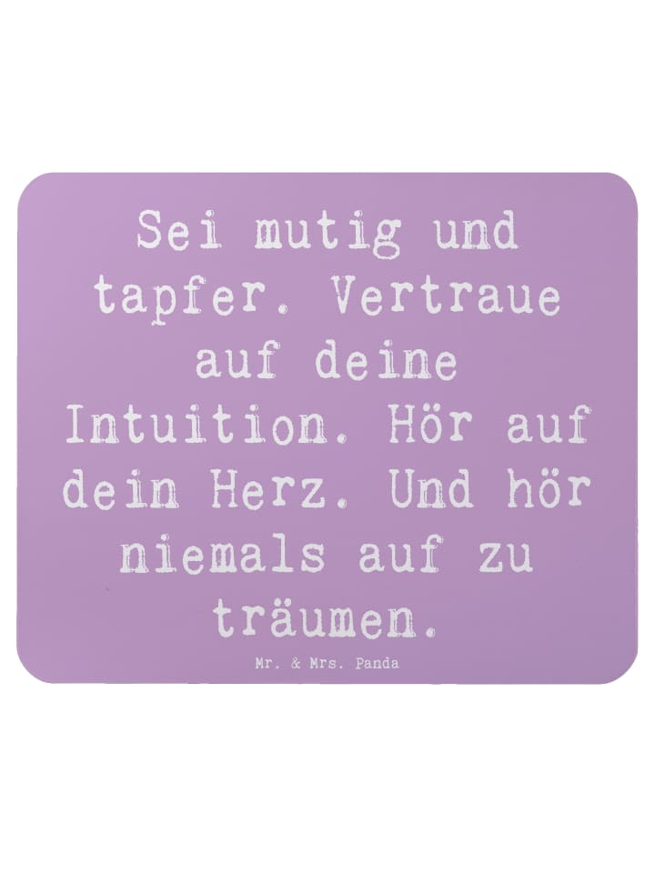 Mouse Pad Spruch Mutig zu sich selbst stehen mi... in Lavendeltraum
