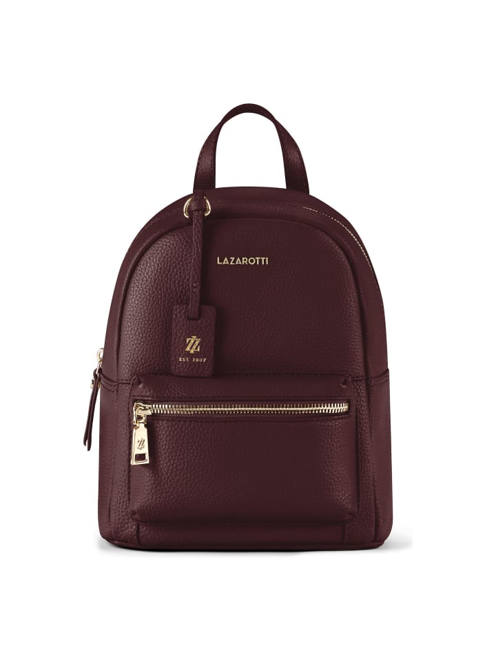 Bologna Leather City Rucksack Leder 27 cm burgundy