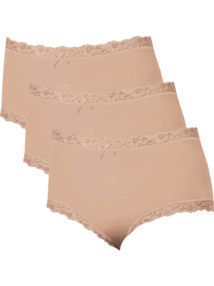 Spitze Taillenslip 3er-Pack in haut
