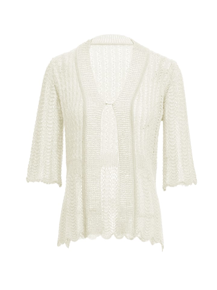 Damen Strickjacke in Wollweiss