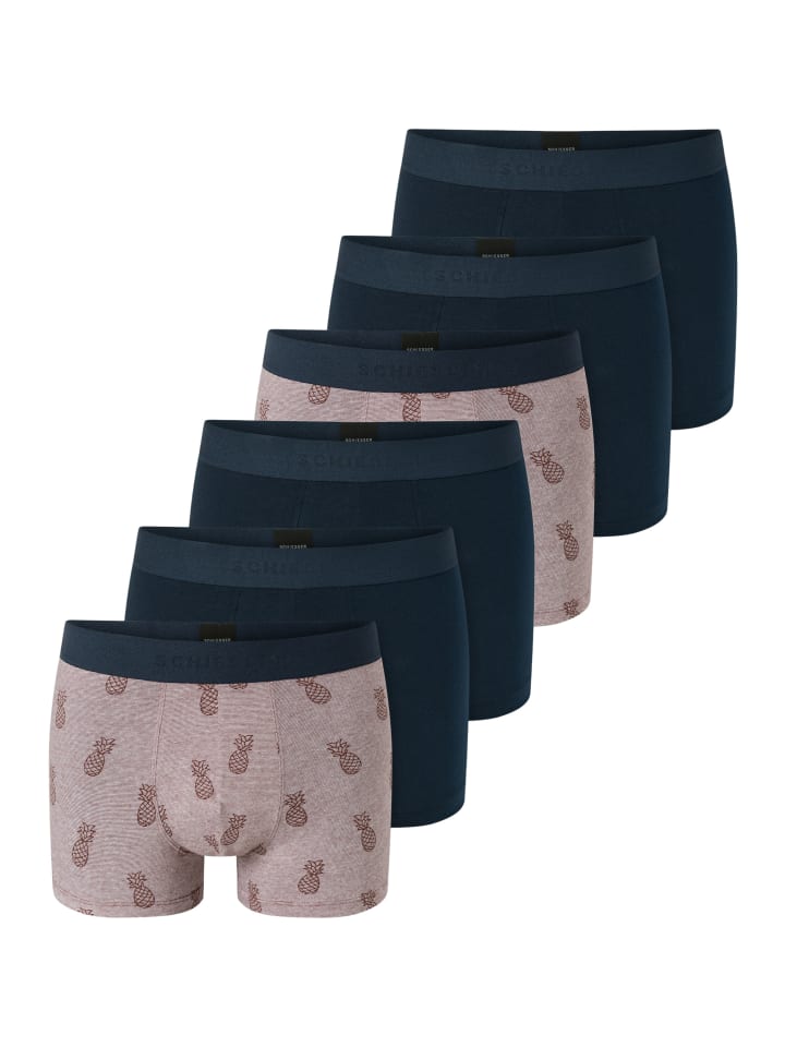 Retro Short / Pant 95/5 Cotton in Dunkelblau / rot