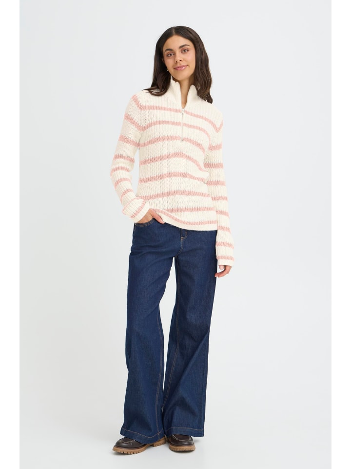 Strickpullover FRKAMIA Regular fit in Rose Smoke w. Whisper White