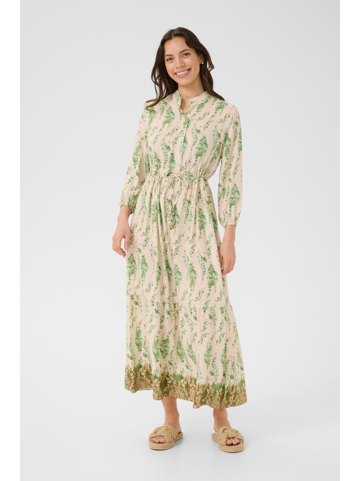 Kleid CRAlora A-shape in Light Green Flower