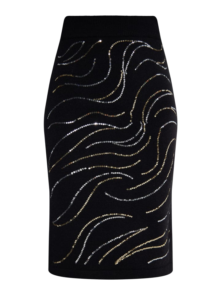 Damen Midirock in Schwarz