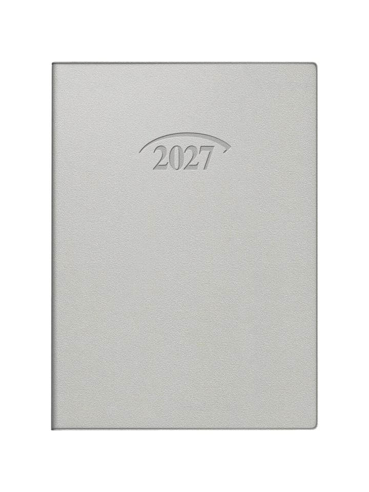 Taschenkalender 736 10x14cm 1 Tag/Seite Kunststoff silber 2027