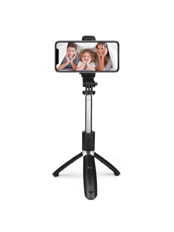 Halterung und Selfie-Stick in Schwarz