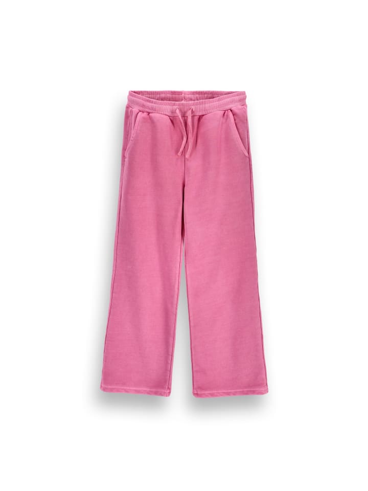 Weite bein jogginghose in rosa