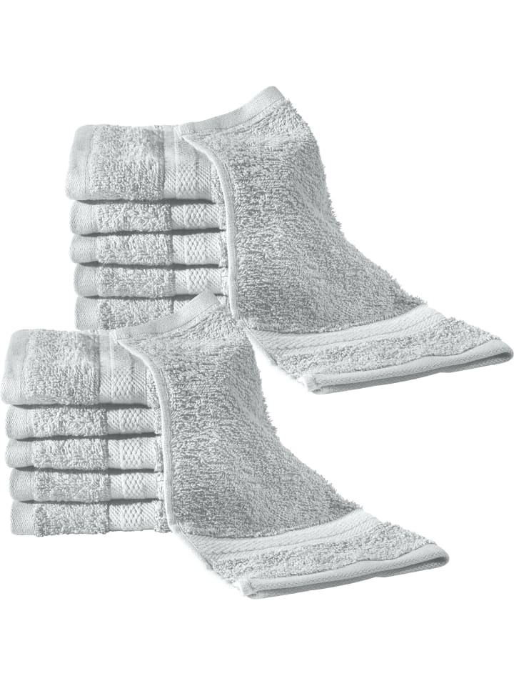 Frottier Seiftuch 12er-Pack Chicago in silber
