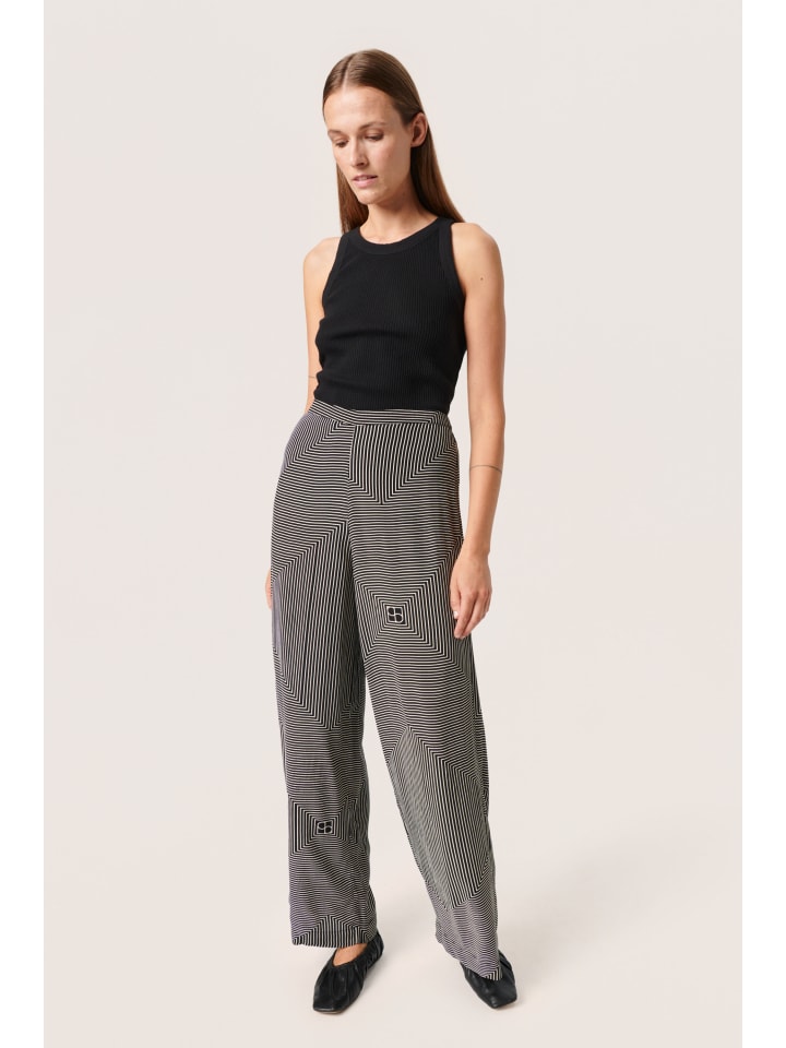 Casual Hose SLMolly Casual fit in Monogram Line Print
