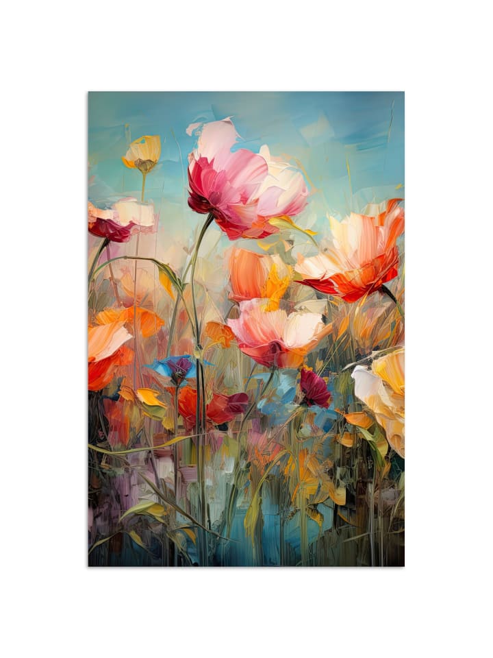 Poster Bunte Blumen
