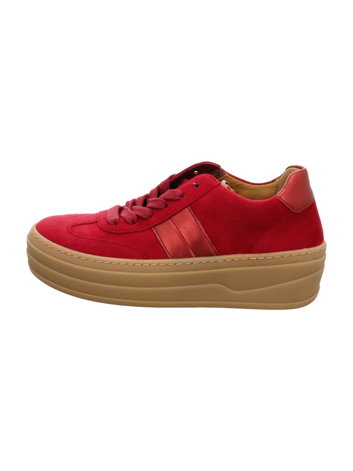 Plateau Schnürschuhe in Rot