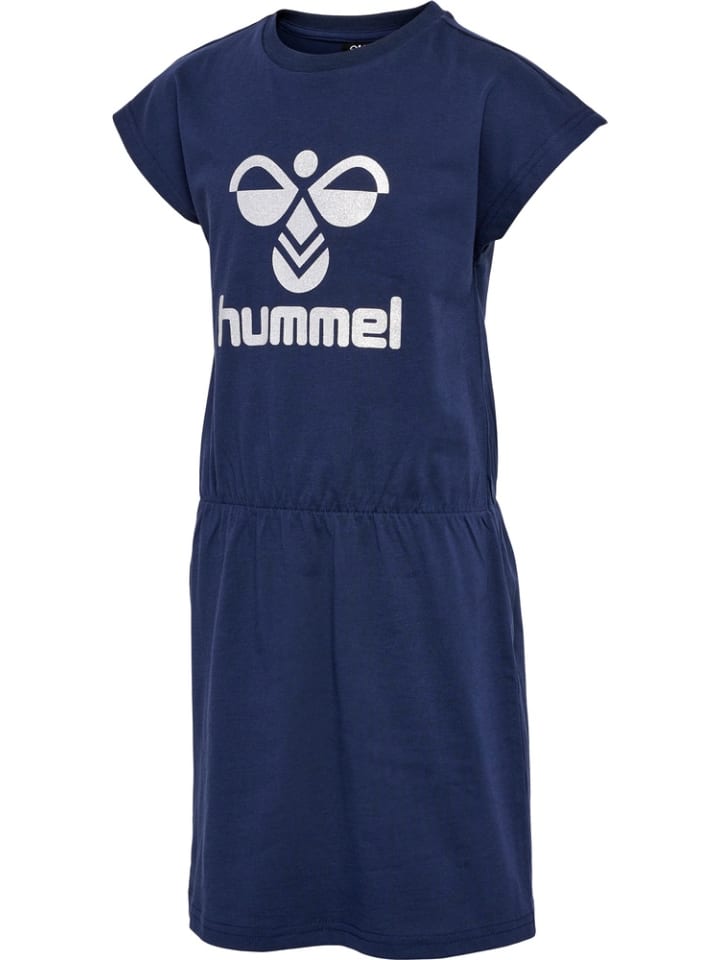 Minikleid "Hmlflowy Dress S/S" in Blau