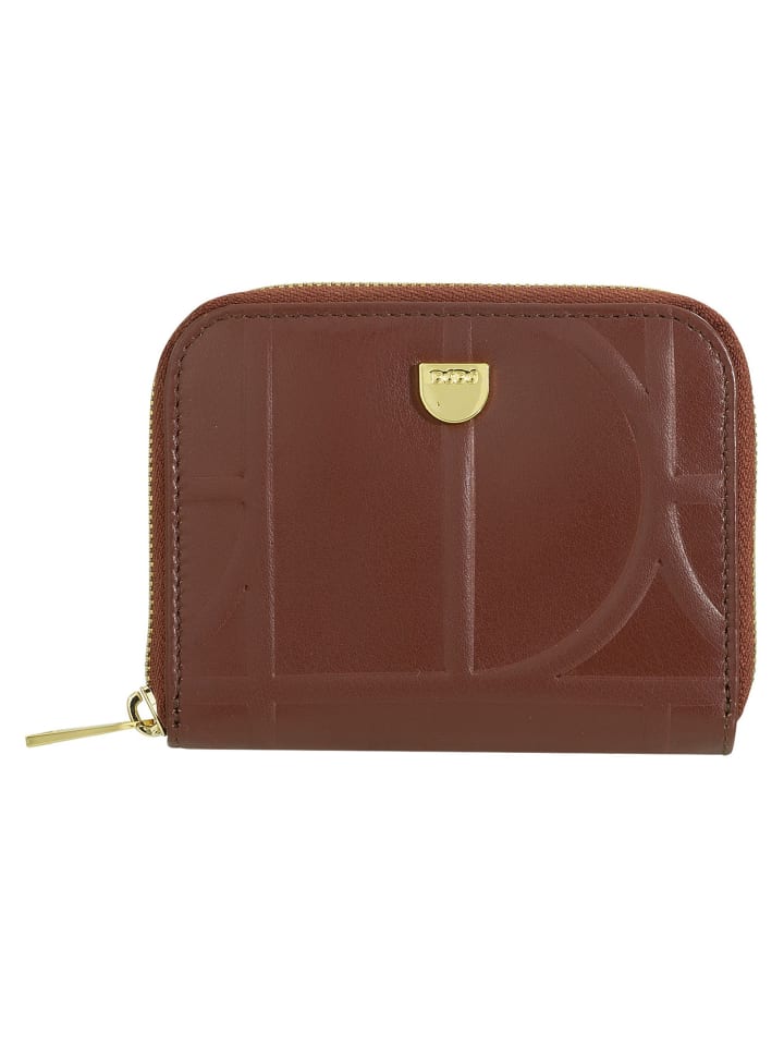 Up Geldbörse Leder 10 cm choccolate-lilac