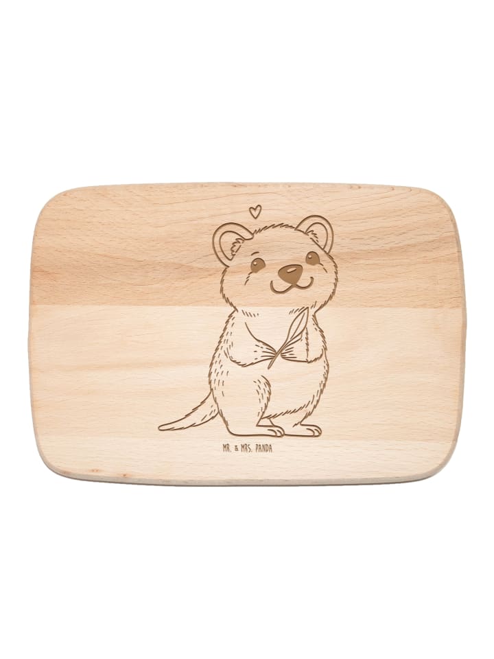 Holzbrett Quokka Happy ohne Spruch in Transparent