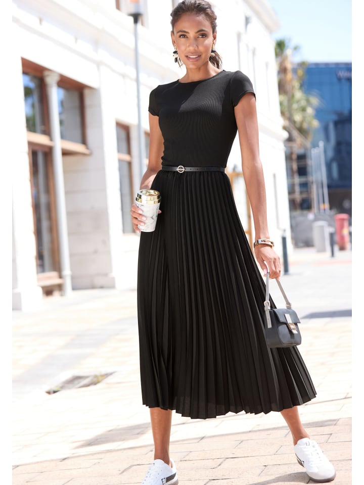 Midikleid in schwarz