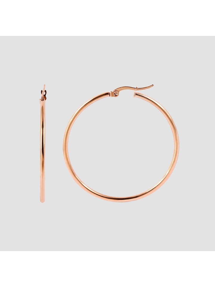 Damen Ohrringe – Creole aus Edelstahl in gold