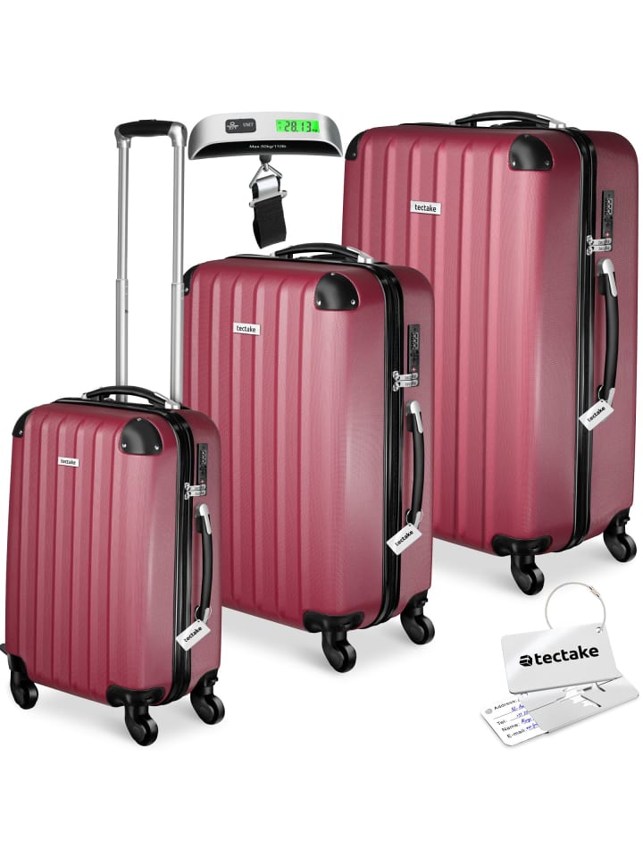 Hartschalenkoffer-Set aus robustem ABS-Kunststoff, 360° drehbar