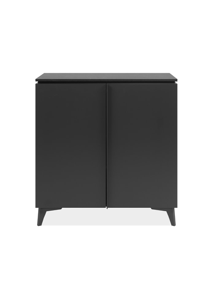 Buffet BERTRIX in Anthrazitgrau - (W)88 x (H)92 x (L)40 cm