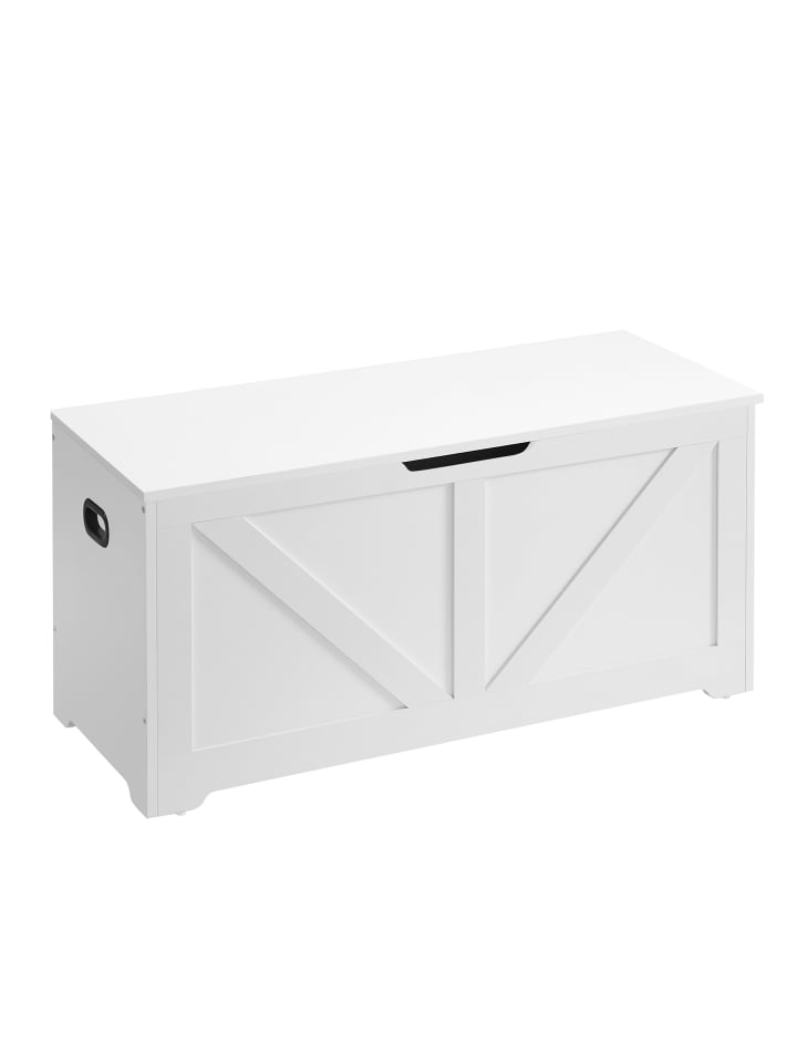 Sitzbank Helan-old in Weiß - (B)40 x (H)40.6 x (T)100 cm