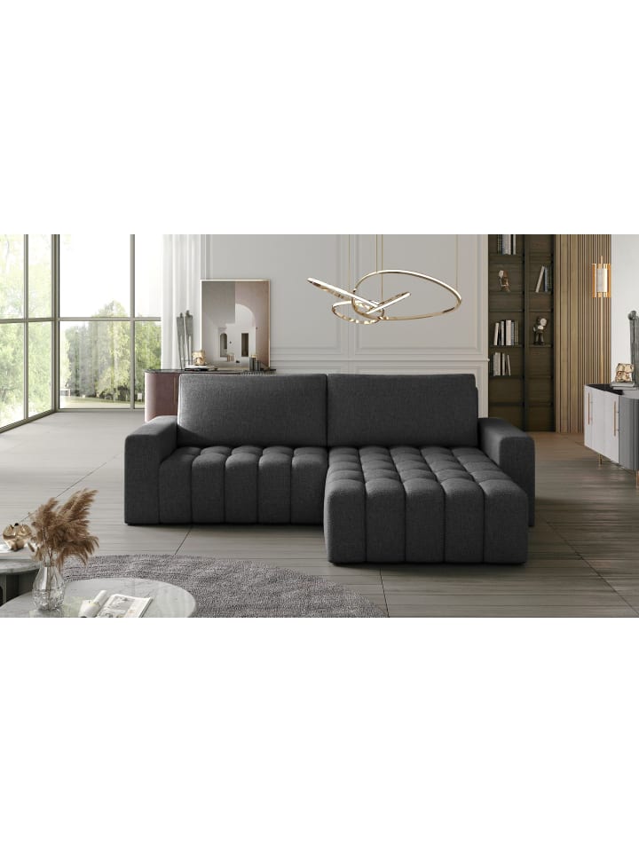 Bonita Recamiere Rechts in Anthrazit - (L) 175 x (B) 250 x (H) 92 cm