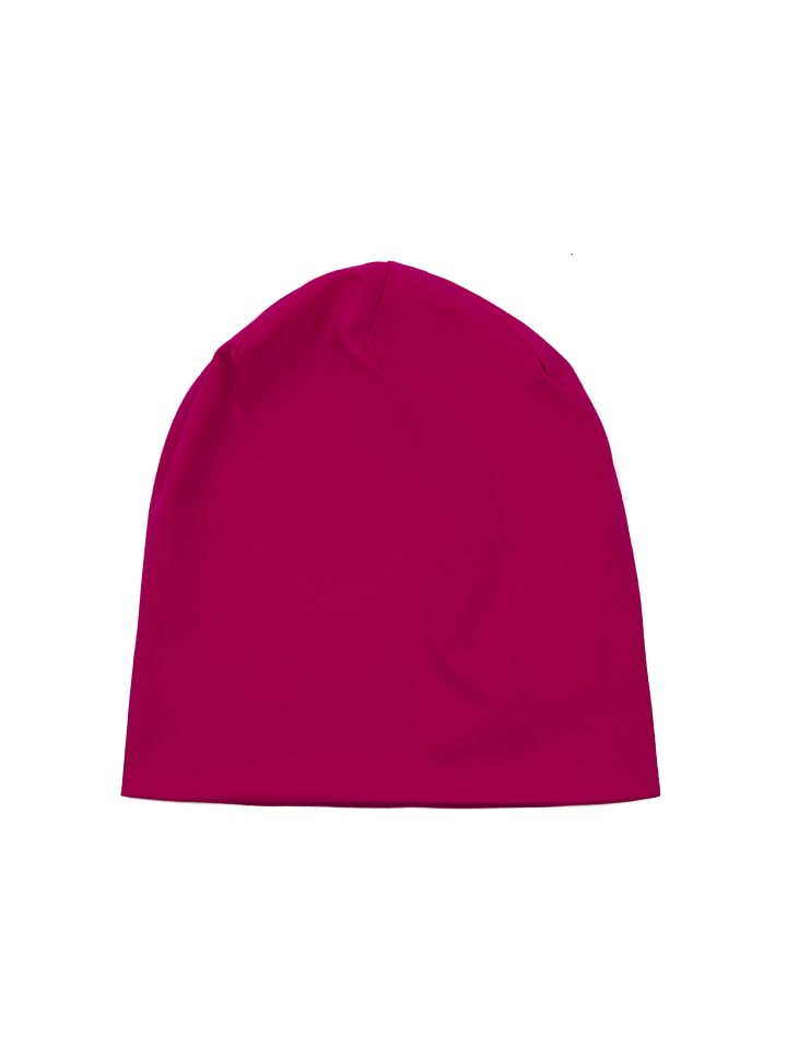 Leichte Kinder- Beanie Mütze "Unifarben", Übergangsmütze, in dark pink