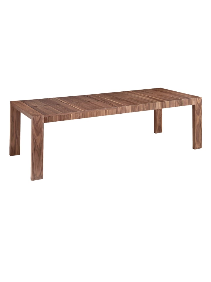 Ausziehbarer Esstisch 1012 in Walnuss – (B)160 x (T)100 x (H)76 cm