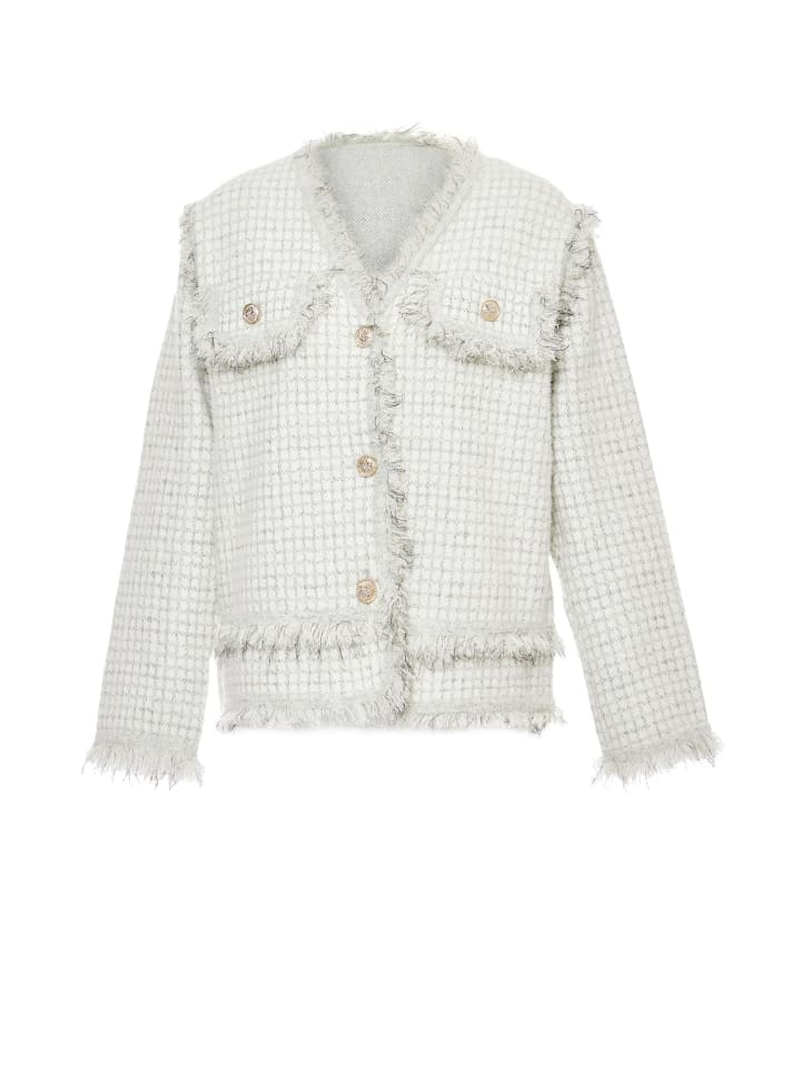 Women Strickjacke in Wollweiss