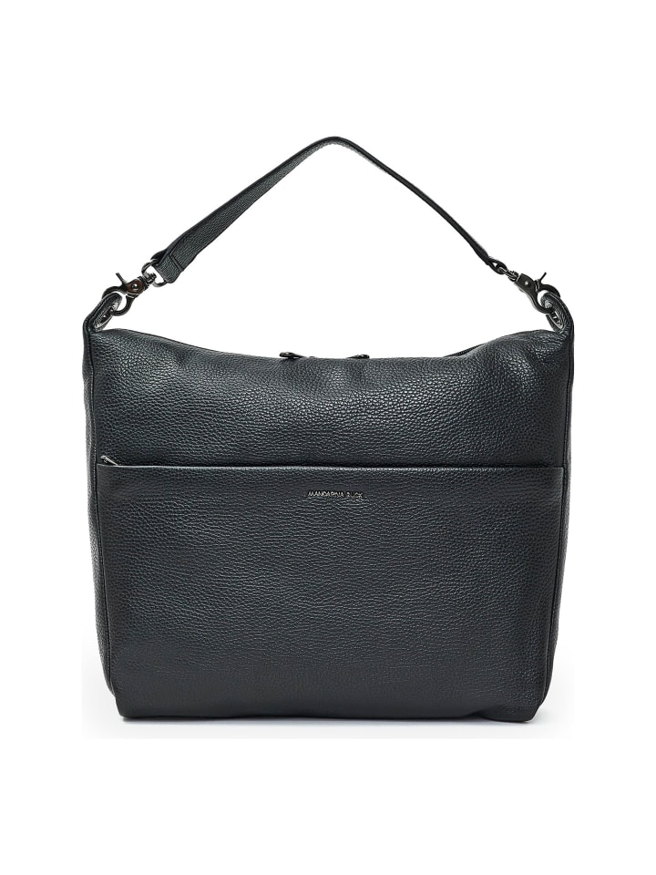 Mellow Leather Schultertasche Leder 33 cm nero