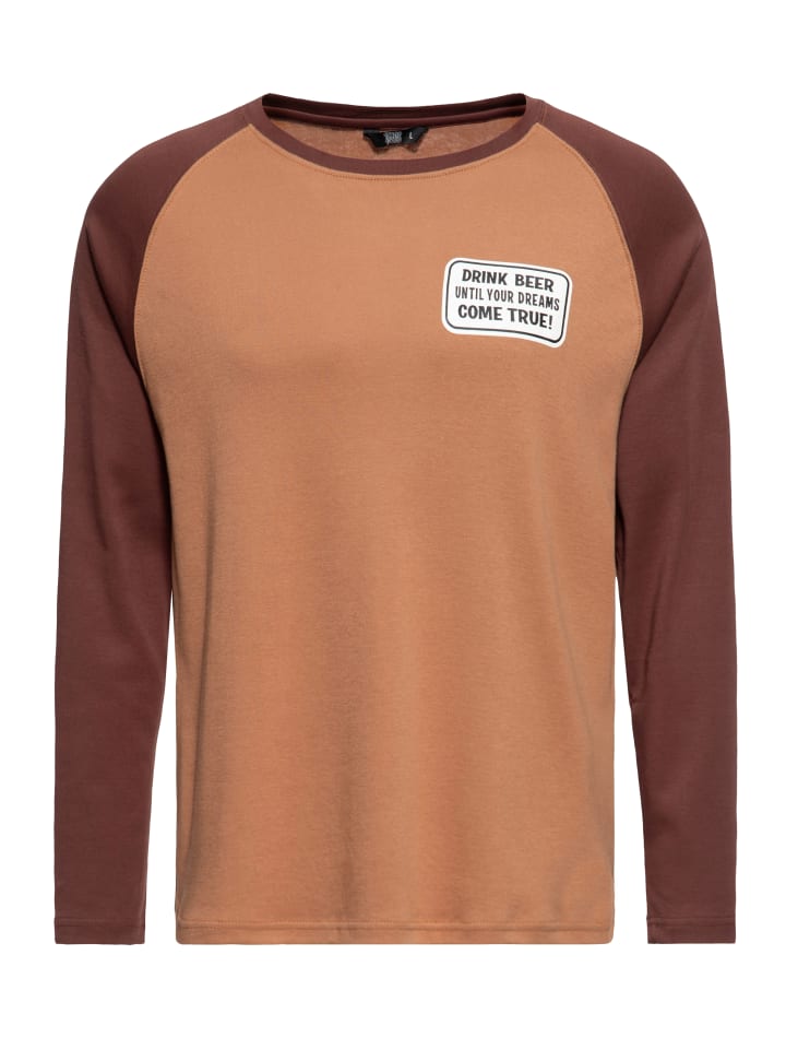 King Kerosin Langarmshirt Ring-a-ding ding in latte macchiato
