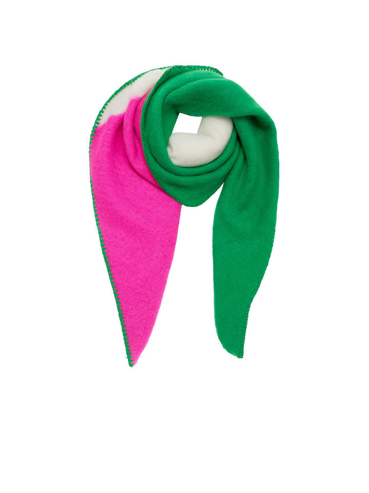 Schal Colorblock modern warm in Grün
