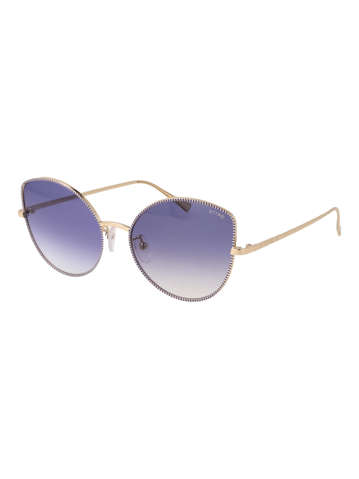 Frauen Sonnenbrille Katzenauge Gold
