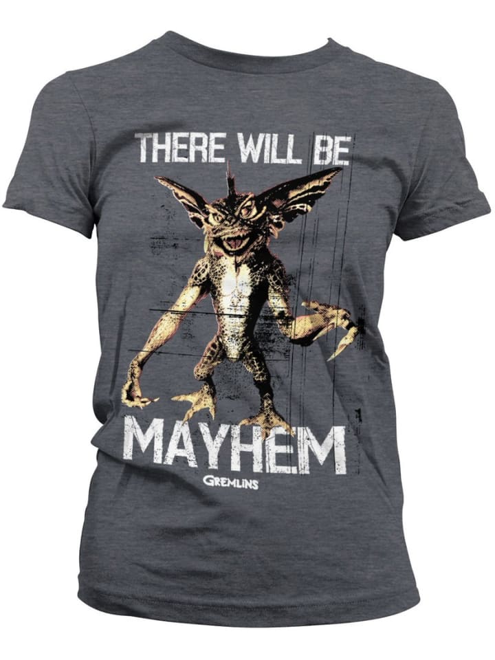 Shirt "There Will Be Mayhem Girly Tee" in Grau