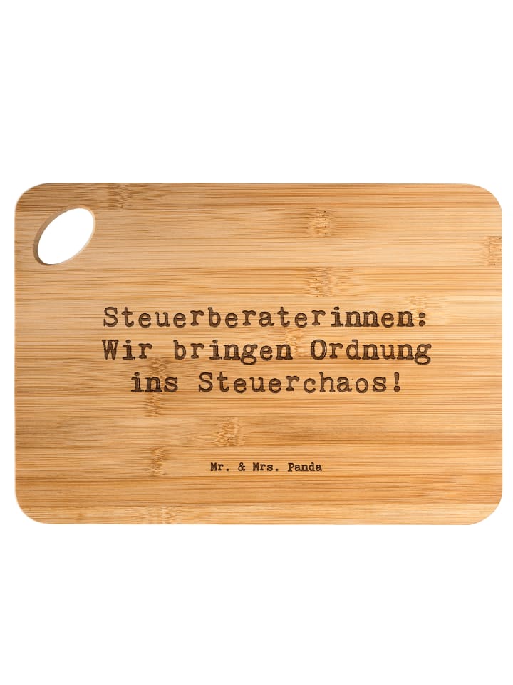 Servierplatte Spruch Steuerberaterin Ordnung mi... in Braun