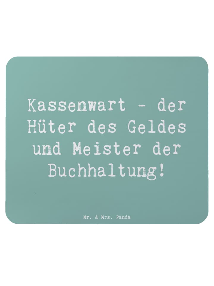 Mouse Pad Spruch Kassenwart Meister mit Spruch in Meeresbrise