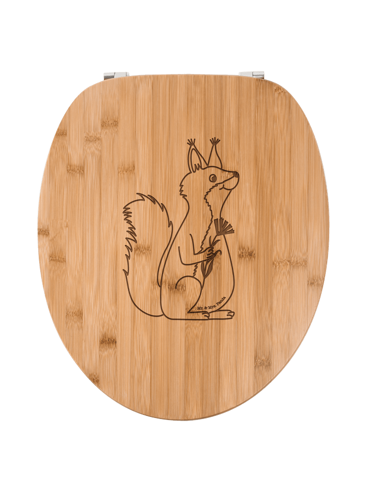 Toilettendeckel Eichhörnchen Blume ohne Spruch in Transparent