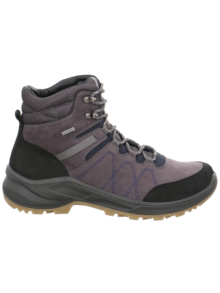 Schnürstiefelette in schwarz