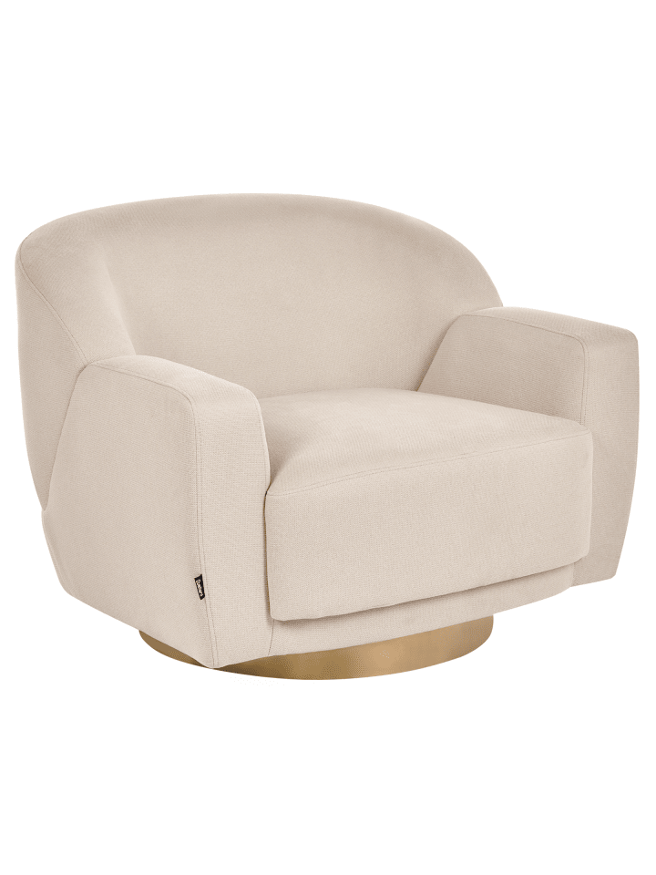 Sessel LEJRE in Beige/Gold - (W) 92 x (H) 70 x (L) 83 cm