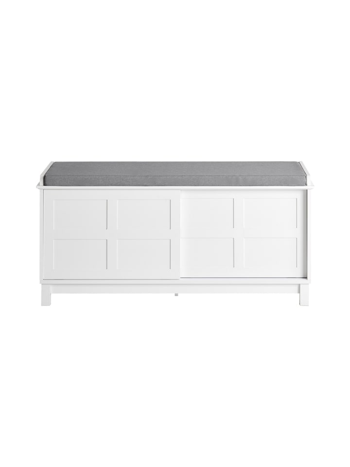 Schuhbank in Reinweiß - (W) 40 x (H) 53 x (L) 114 cm